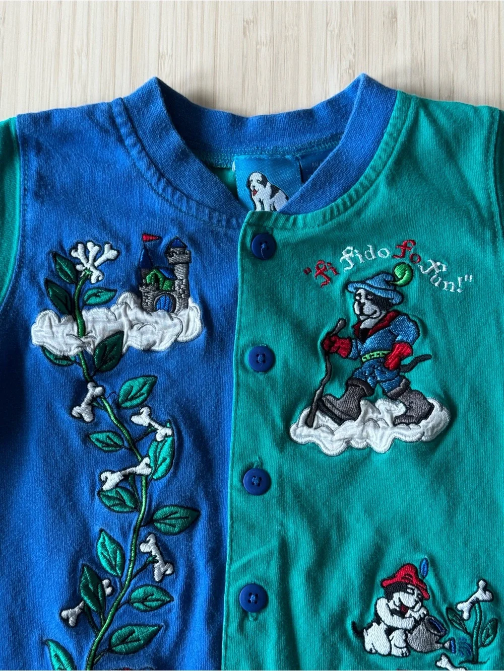 Little Big Dogs | Vintage “Big Dog and the Bonestalk” Embroidered Romper